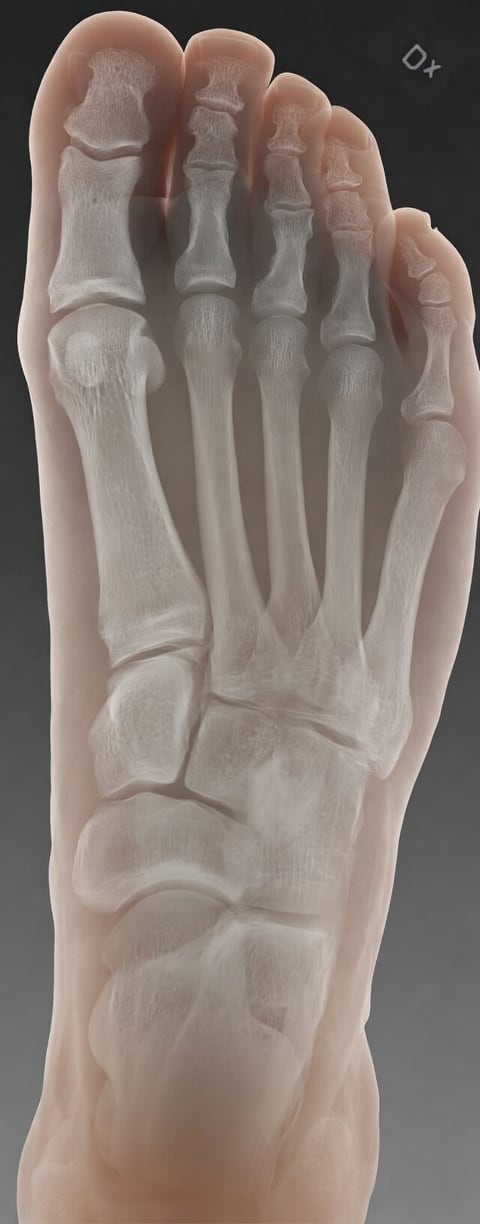 Top view of a right foot